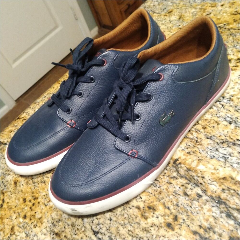 Lacoste Bayliss VULC 317 1 7-34CAM0003003 Men's Leather Sneaker Blue Size 11